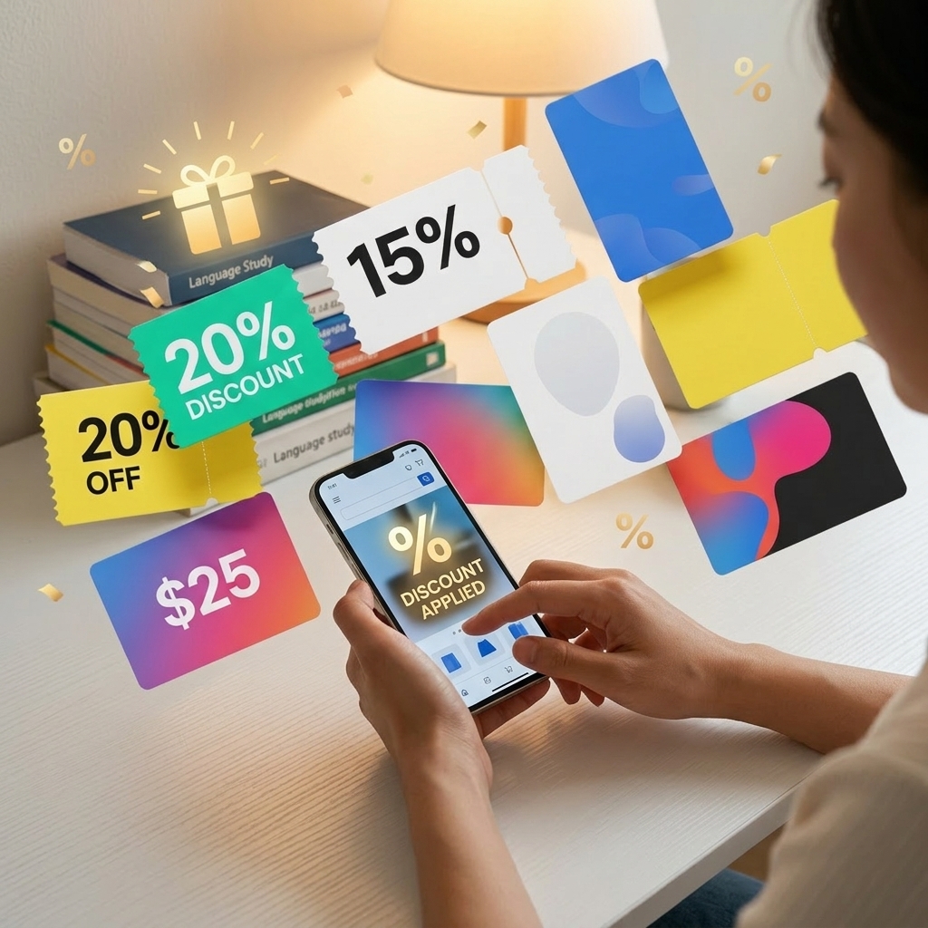 해외 직구 택배 박스 및 스마트한 쇼핑 생활 이미지